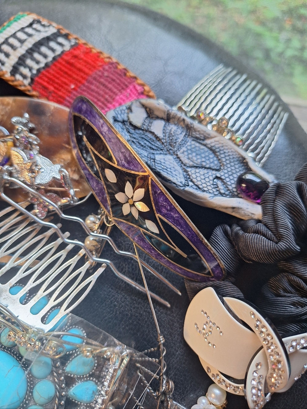 47 Lot Vintage to Now Hair Clips & Barrettes Pins Colorful Bohemian Coastal - Picture 3 of 6